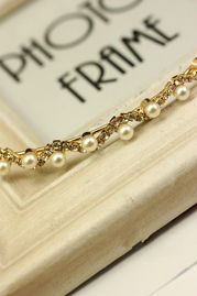 璀璨华冠，气质尽显 免邮珍珠闪钻发箍，新娘发饰的精致之选