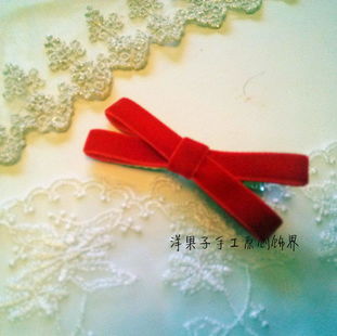 大红色天鹅绒喜庆发饰三件套，甜美糖果色点亮新年新婚